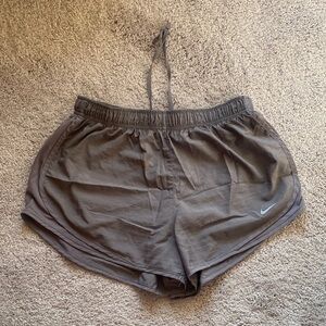 Nike Women's Gray Dri Fit Mesh Running athletic shorts Size L